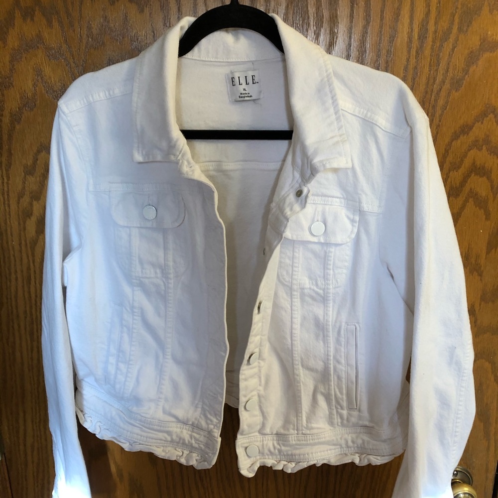 Elle XL white denim like jacket